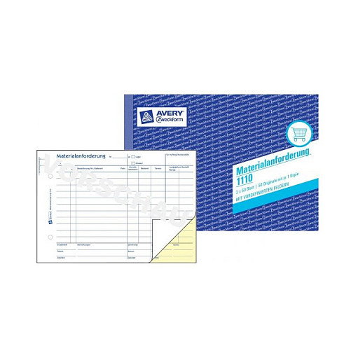 AVERY Zweckform Materialanforderung Formularbuch 1110 AVERY Zweckform Materialanforderung Formularbuch 1110