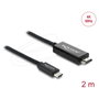 DeLOCK Cable adaptador USB Tipo C a HDMI 4K 60 Hz 2 m