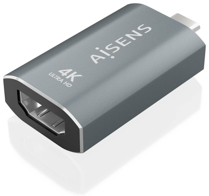 Aisens Adaptador USB-C a HDMI 4K@60Hz Gris Aluminio A109-0862 Aisens Adaptador USB-C a HDMI 4K@60Hz Gris Aluminio A109-0862