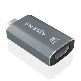 AISENS - ADAPTADOR CONVERSOR ALUMINIO USB-C A HDMI 4K@60HZ, USB-C/M-HDMI/H, GRIS