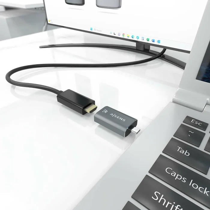 Aisens Adaptador USB-C a HDMI 4K@60Hz Gris Aluminio Aisens Adaptador USB-C a HDMI 4K@60Hz Gris Aluminio