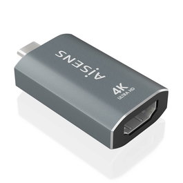 Aisens A109-0862 Adaptador USB-C a HDMI 4K@60Hz Macho/Hembra Gris Aluminio para Dispositivos con Salida DisplayPort Alt