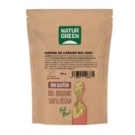 NATURGREEN Harina de Cañamo 300Gr. Bio Sg Sin Gluten Ecológica 100% Vegetal Fuente de Calcio