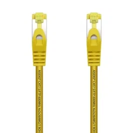 AISENS - CABLE DE RED LATIGUILLO RJ45 LSZH CAT.7 600 MHZ S/FTP PIMF AWG26, AMARILLO, 25CM