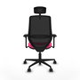 PIQUERAS Y CRESPO Silla de oficina Mardos Rosa y Negro con mecanismo Sincro/Traslack