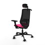 PIQUERAS Y CRESPO Silla de oficina Mardos Rosa y Negro con mecanismo Sincro/Traslack