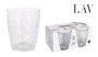 LAV Set de 4 Vasos Artem, 340 cc, Cristal, 8.5 x 8.5 x 10 cm (12 Cajas)