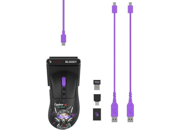 A4-Tech Bloody R73 Ultra Duo Cypher Ghost Ratón Gaming Inalámbrico Negro