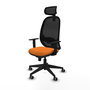 PIQUERAS Y CRESPO Silla de oficina Cilanco con mecanismo Sincro, Naranja y Negro
