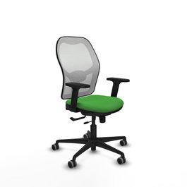 PIQUERAS Y CRESPO Silla de oficina Jorquera Verde y Blanco con Mecanismo Sincro/Traslack