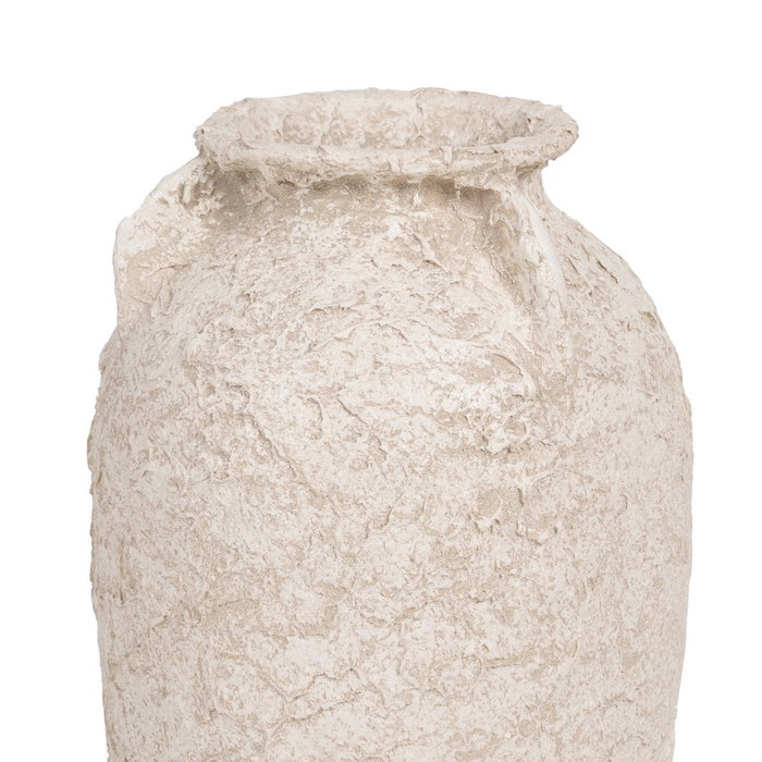 Tinaja Blanco Rústico Cerámica 26 X 26 X 60 cm