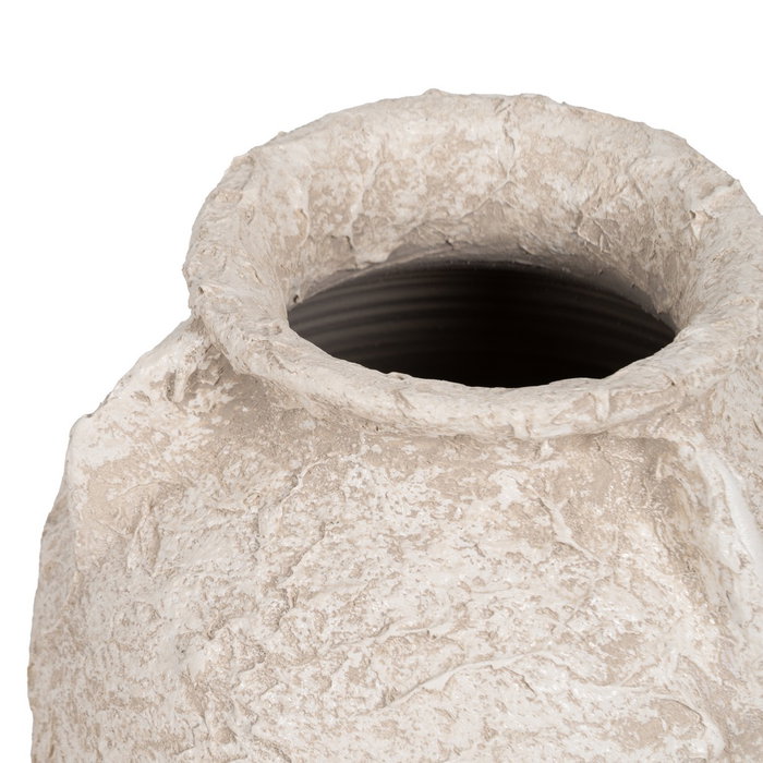 Tinaja Blanco Rústico Cerámica 26 X 26 X 60 cm