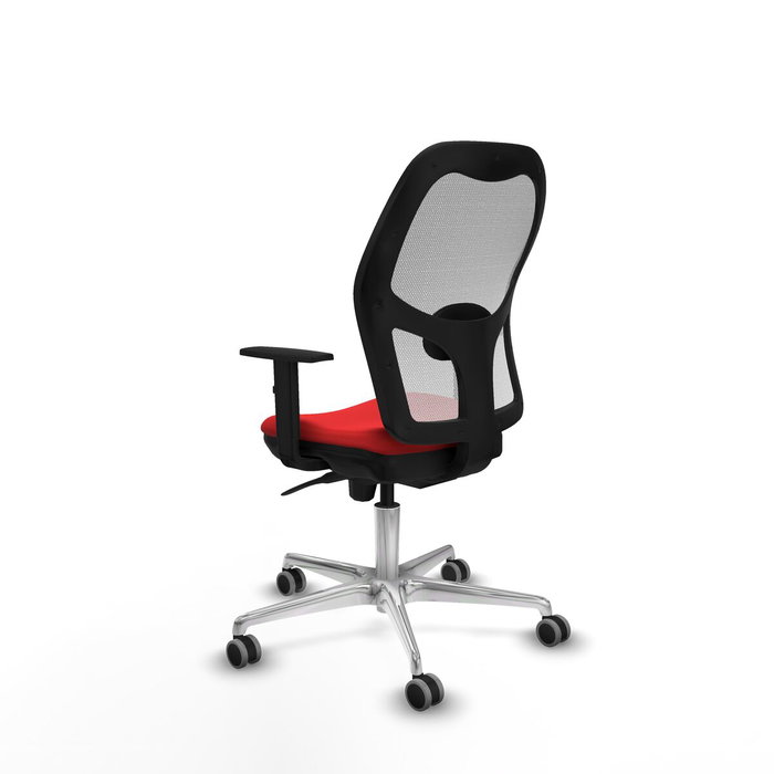 PIQUERAS Y CRESPO Silla de oficina Jorquera roja y blanca con mecanismo sincro PIQUERAS Y CRESPO Silla de oficina Jorquera roja y blanca con mecanismo sincro