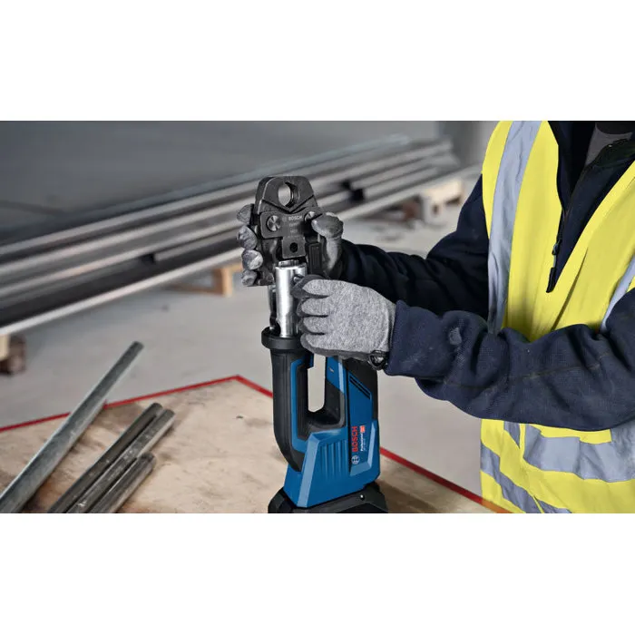Bosch Professional Crimpadora GPT 18V-19 + Kit RFz12/16/20, Cabezal 360 grados, L-Boxx 238, Sin bateria ni cargador