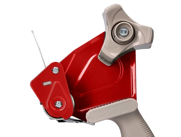 Q-connect Portarrollos para Cinta de Embalaje 66 m x 75 mm, Dispensador con Mango Rígido 80x270x160 mm