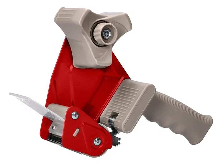 Q-connect Portarrollos para Cinta de Embalaje 66 m x 75 mm, Dispensador con Mango Rígido 80x270x160 mm