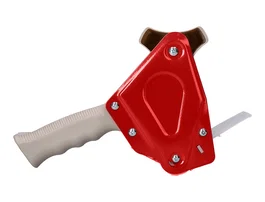 Q-connect Portarrollos para Cinta de Embalaje 66 m x 75 mm, Dispensador con Mango Rígido 80x270x160 mm