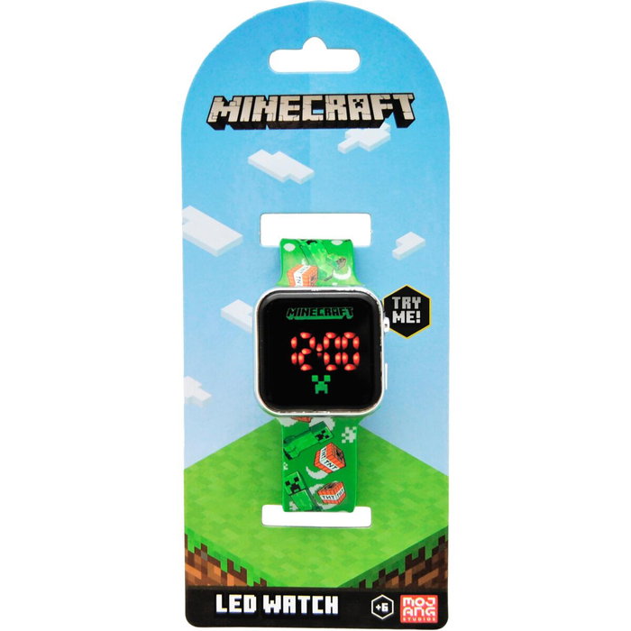 Kids Euroswan Reloj digital Led Minecraft con luz led