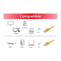 Equip Cable de red Cat6a U/UTP 2xRJ45 0,25 m Amarillo