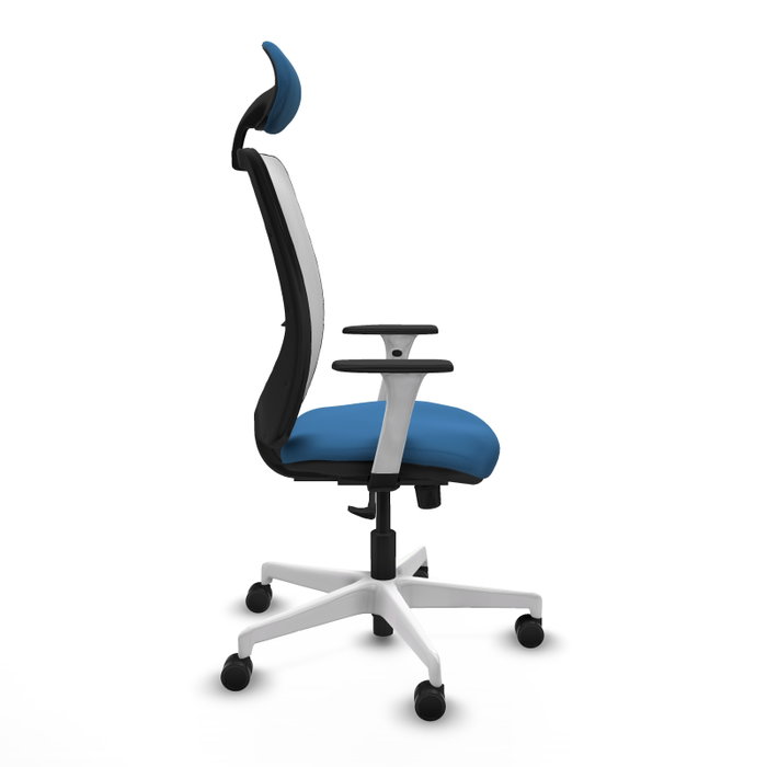 PIQUERAS Y CRESPO Silla de oficina Zulema con mecanismo Sincro, Azul claro y Blanco PIQUERAS Y CRESPO Silla de oficina Zulema con mecanismo Sincro, Azul claro y Blanco