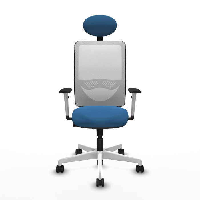 PIQUERAS Y CRESPO Silla de oficina Zulema con mecanismo Sincro, Azul claro y Blanco PIQUERAS Y CRESPO Silla de oficina Zulema con mecanismo Sincro, Azul claro y Blanco
