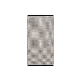 Alfombra Blanco-Negro Tejido Decoración 80 X 150 cm