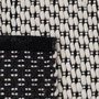 Alfombra Blanco-Negro Tejido Decoración 80 X 150 cm