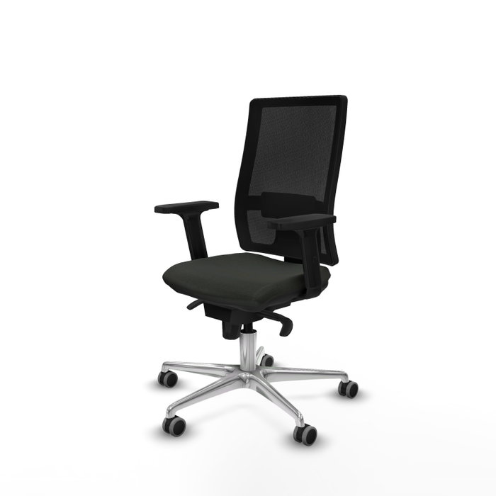PIQUERAS Y CRESPO Silla de oficina Horna con mecanismo Sincro, Tela Negra PIQUERAS Y CRESPO Silla de oficina Horna con mecanismo Sincro, Tela Negra