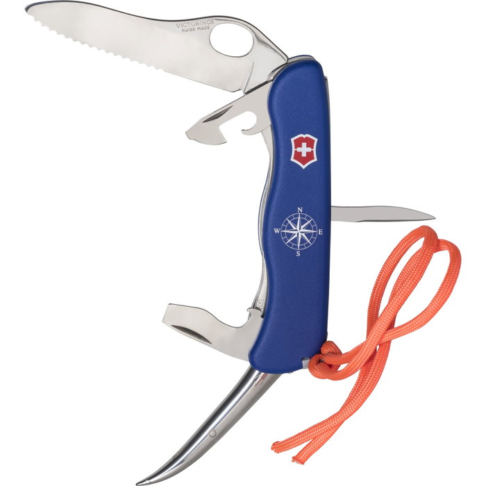 VICTORINOX Navaja de bolsillo Skipper Pro V-0.85 con cordón de nylon, azul VICTORINOX Navaja de bolsillo Skipper Pro V-0.85 con cordón de nylon, azul