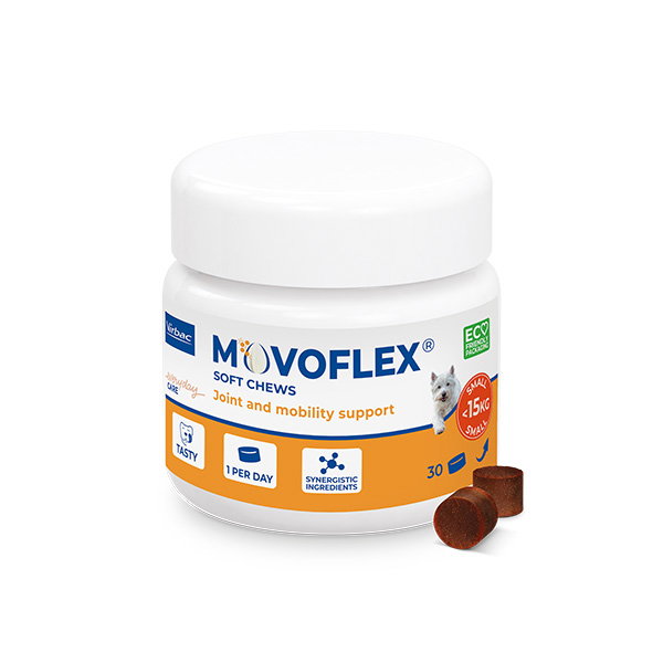 Virbac Movoflex S para perros < 15kg, 30 comprimidos masticables Virbac Movoflex S para perros < 15kg, 30 comprimidos masticables