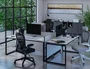 Q-connect Silla Ergonómica de Oficina con Respaldo de Malla Ajustable, Base de Nylon, Color Blanco Gris