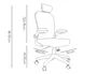 Q-connect Silla Ergonómica de Oficina con Respaldo de Malla Ajustable, Base de Nylon, Color Blanco Gris