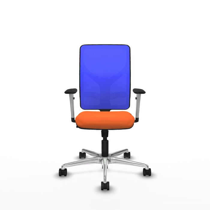 PIQUERAS Y CRESPO Silla de oficina Motilla con mecanismo Sincro, Tela Naranja y Malla Azul PIQUERAS Y CRESPO Silla de oficina Motilla con mecanismo Sincro, Tela Naranja y Malla Azul