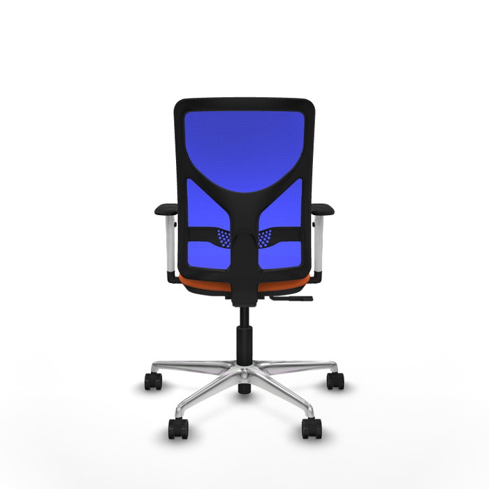 PIQUERAS Y CRESPO Silla de oficina Motilla con mecanismo Sincro, Tela Naranja y Malla Azul PIQUERAS Y CRESPO Silla de oficina Motilla con mecanismo Sincro, Tela Naranja y Malla Azul