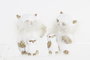 Figura Navidad Moderna DKD Home Decor Blanco Dorado 7 x 10 x 7.5 cm (12 Unidades)