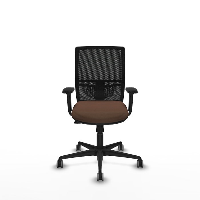 PIQUERAS Y CRESPO Silla de oficina Yunquera con mecanismo Sincro/Traslack, Marrón oscuro y Negro PIQUERAS Y CRESPO Silla de oficina Yunquera con mecanismo Sincro/Traslack, Marrón oscuro y Negro