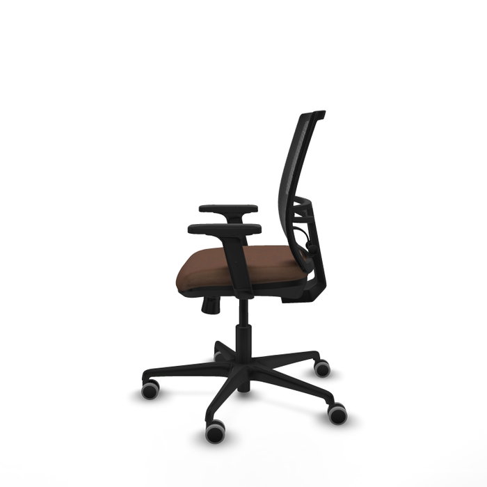 PIQUERAS Y CRESPO Silla de oficina Yunquera con mecanismo Sincro/Traslack, Marrón oscuro y Negro PIQUERAS Y CRESPO Silla de oficina Yunquera con mecanismo Sincro/Traslack, Marrón oscuro y Negro