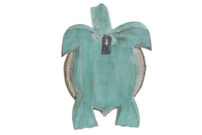 DKD Home Decor Figura de Tortuga en Albasia y Cuerda, Azul y Blanco DKD Home Decor Figura de Tortuga en Albasia y Cuerda, Azul y Blanco