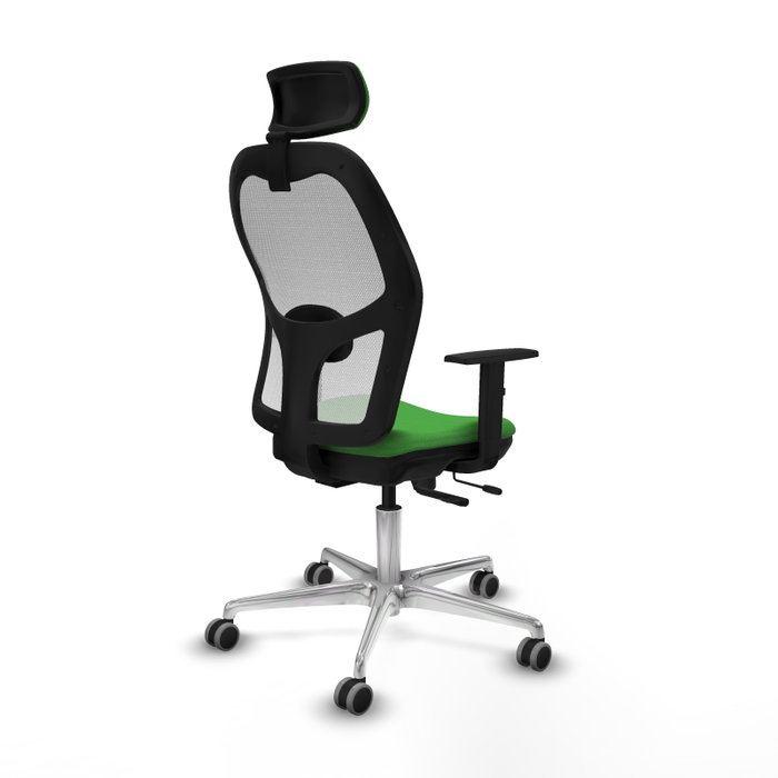 PIQUERAS Y CRESPO Silla de oficina Jorquera Verde y Blanco con mecanismo Sincro/Traslack