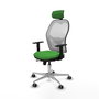 PIQUERAS Y CRESPO Silla de oficina Jorquera Verde y Blanco con mecanismo Sincro/Traslack