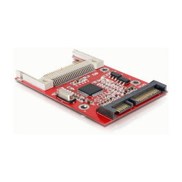 DeLOCK Lector de tarjetas SATA para Compact Flash, Rojo
