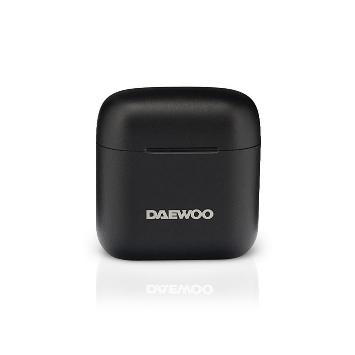 Daewoo Auriculares TWS Bluetooth 5.4 Negro con Indicador de Carga, Batería 40mAh + 650mAh