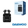Daewoo Auriculares TWS Bluetooth 5.4 Negro con Indicador de Carga, Batería 40mAh + 650mAh