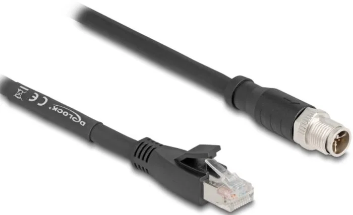 DeLOCK Cable de red M12 X-codificado 8 pines a RJ45 Cat.5e S/FTP 2 m negro DeLOCK Cable de red M12 X-codificado 8 pines a RJ45 Cat.5e S/FTP 2 m negro