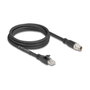 DeLOCK Cable de red M12 X-codificado 8 pines a RJ45 Cat.5e S/FTP 2 m Negro