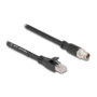DeLOCK Cable de red M12 X-codificado 8 pines a RJ45 Cat.5e S/FTP 2 m Negro