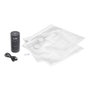 Laica Bomba de Vacío Portátil Recargable VT3402 con Batería Litio 70 Min, Automática, Incluye 10 Bolsas VT3522 y Cable Micro USB, Ø4.9 x 11 cm