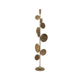 Ixia Portavelas Oro Metal de Decoración 18,50 x 18,50 x 71,50 cm