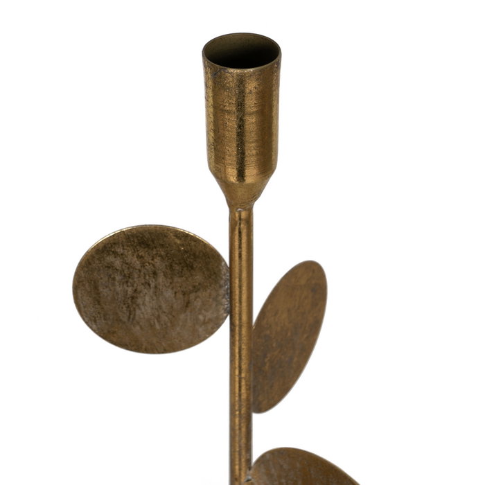 Portavelas Oro Metal Decoración 18,50 X 18,50 X 71,50 cm