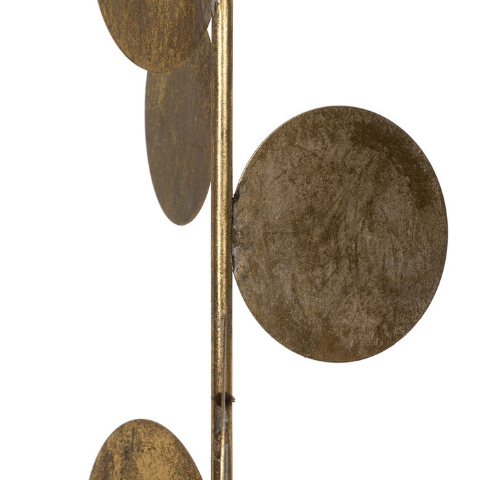 Portavelas Oro Metal Decoración 18,50 X 18,50 X 71,50 cm